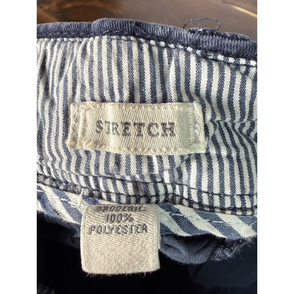 Abercrombie & Fitch Navy Blue Moose Chino Micro Shorts Womens 00‎ Stretch Y2K - Picture 9 of 14